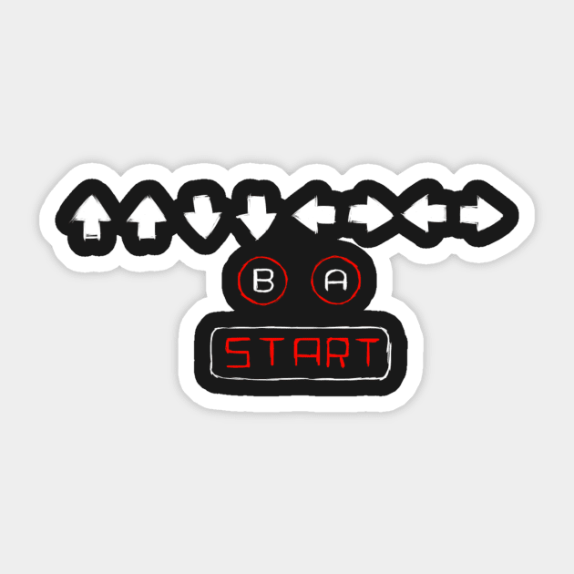 Konami Code Sticker by SewCute